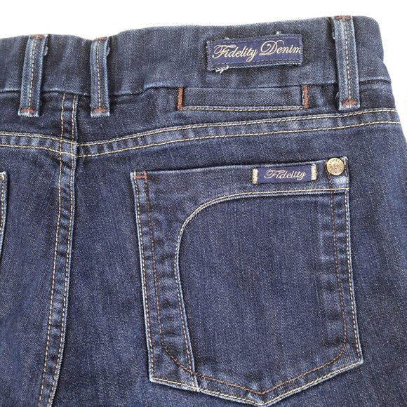 Fidelity Denim Skip Low Rise Flare Jeans Women's 32 (34x31) Made in USA - Picture 3 of 14